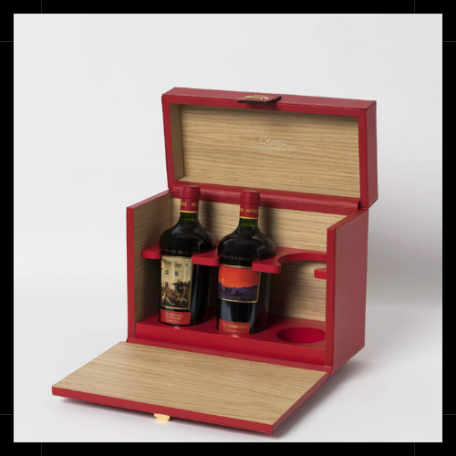 Russian Art Leather Case Box x 3 CHÂTEAU LA GRACE GOD OF PRIERS SAINT-EMILION GRAND CRU