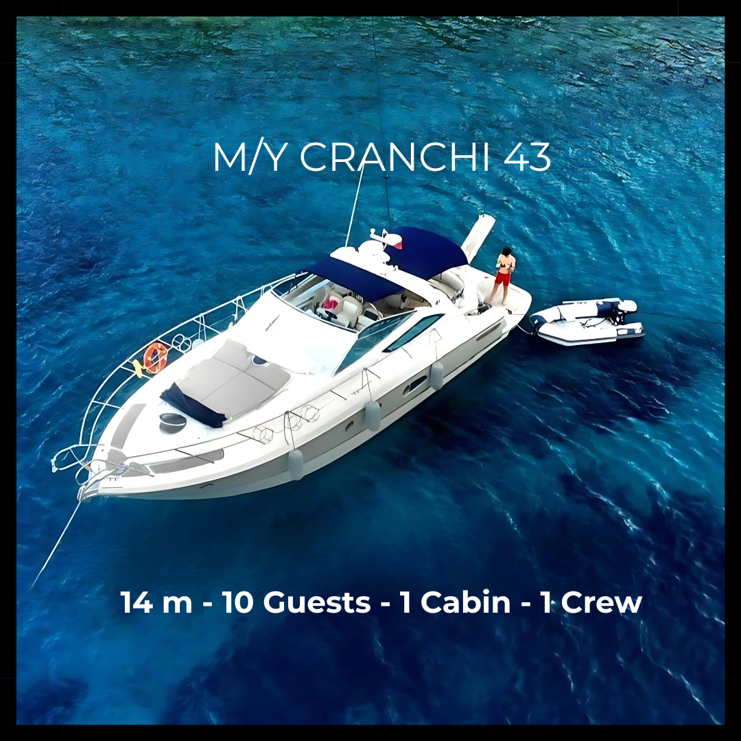 M/Y CRANCHI 43 - 14 m - 1 Cabin - 10 Guests