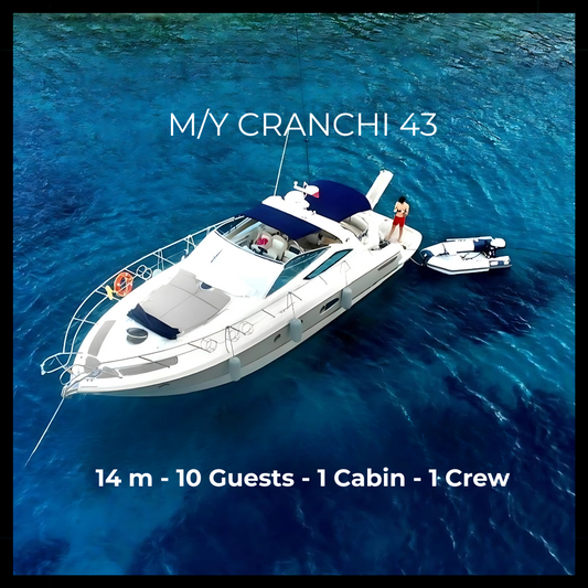 M/Y CRANCHI 43 - 14 m - 1 Cabin - 10 Guests