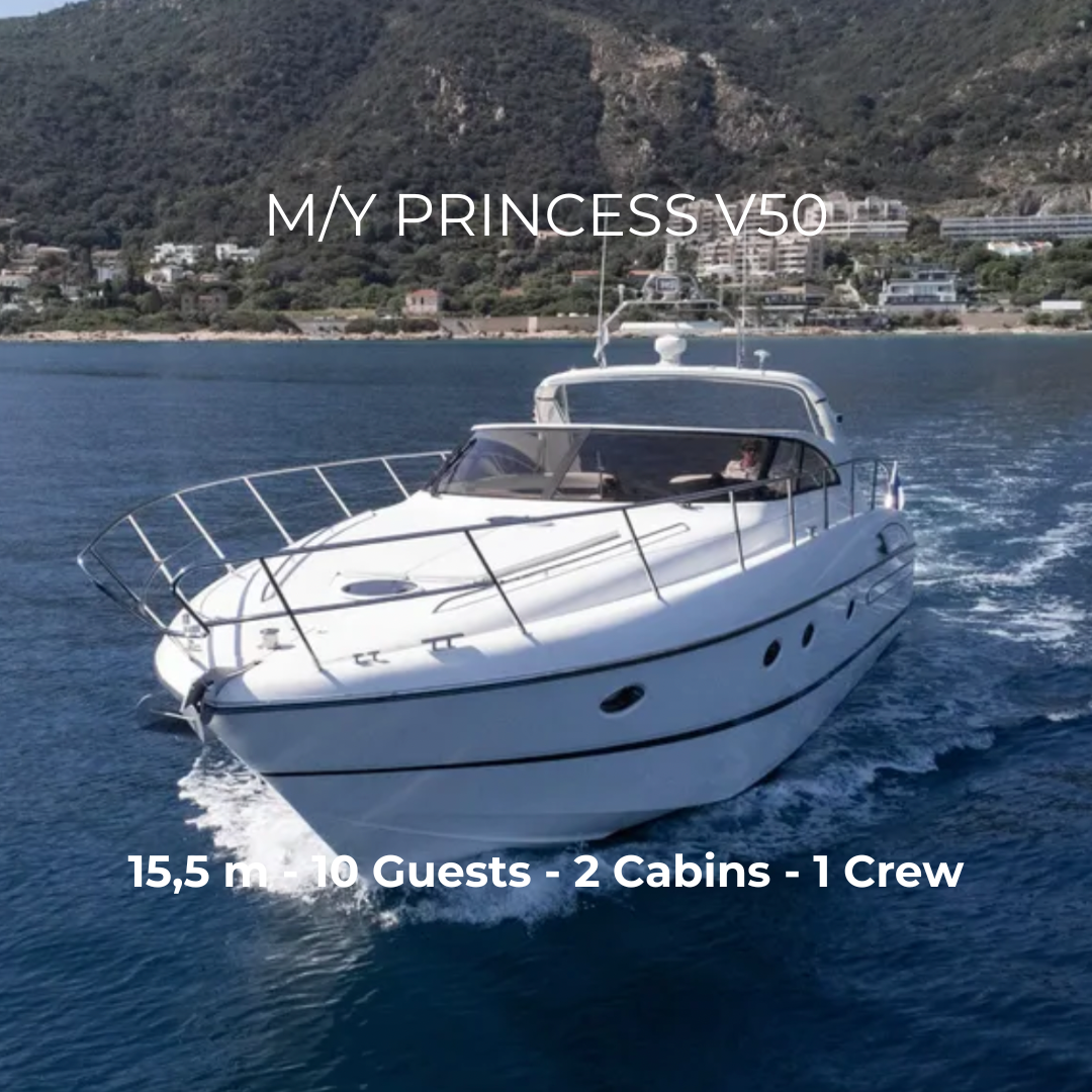M/Y Princess V50 - 15,5 m - 2 Cabins - 10 Guests