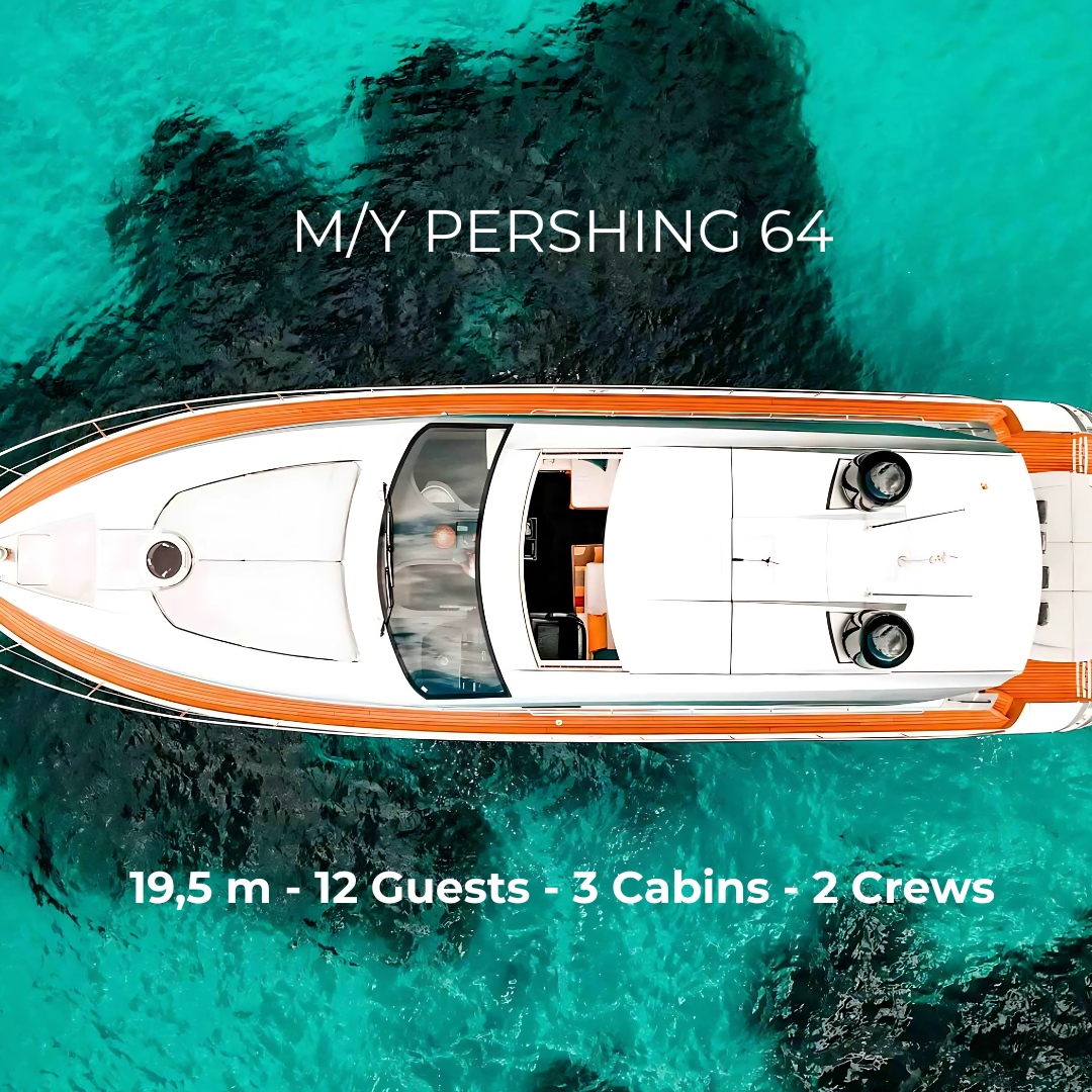 M/Y Pershing 64 - 19,5 m - 12 Guests - 3 Cabins - 2 Crews