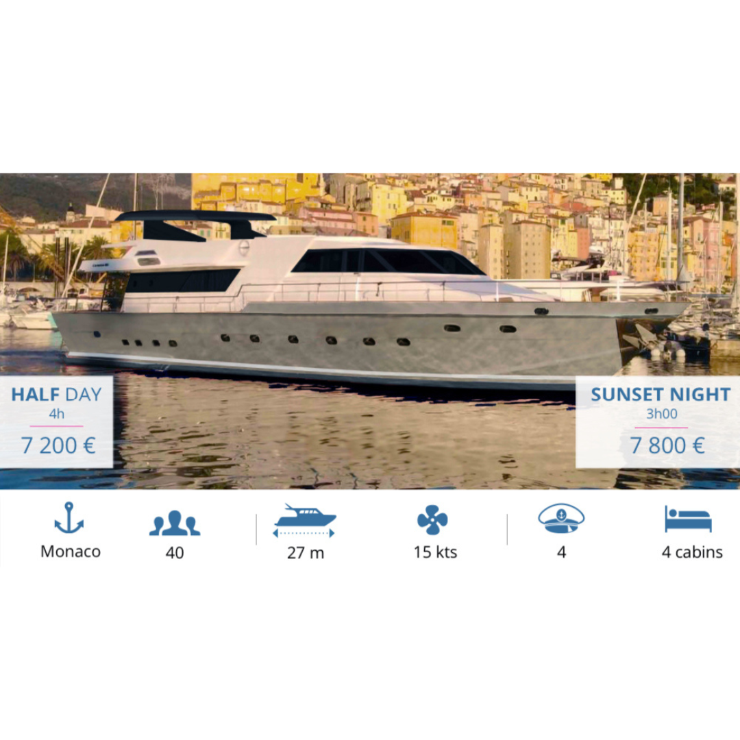 M/Y Zaffiro - 23,6 m - 4 Cabins - 40 Guests