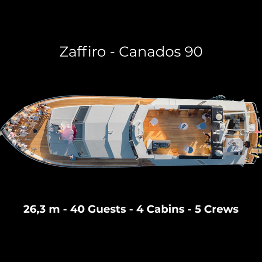 M/Y Zaffiro - 23,6 m - 4 Cabins -  40 Guests