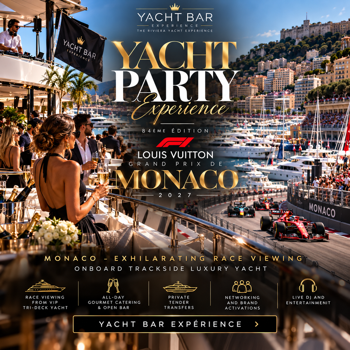 YACHT PARTY MONACO F1 LOUIS VUITTON GRAND PRIX 2027