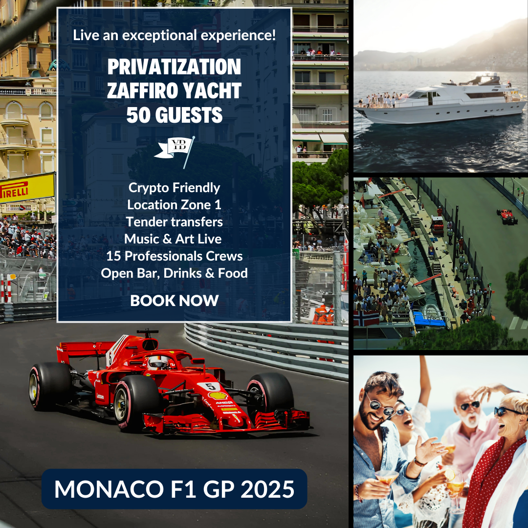 Privatisation Yacht - MONACO GP F1 - 50 Guests